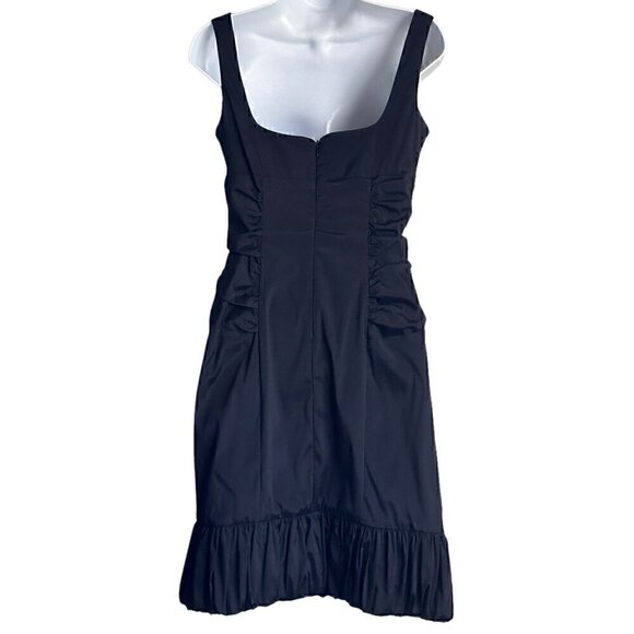 EUC - Betsy & Adam By Linda Bernell Black Ruched Evening Cocktail Dress - Size 8 - Picture 8 of 14